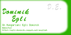 dominik egli business card